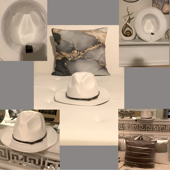 *New* White Fedora Hat - Picture 1 of 1
